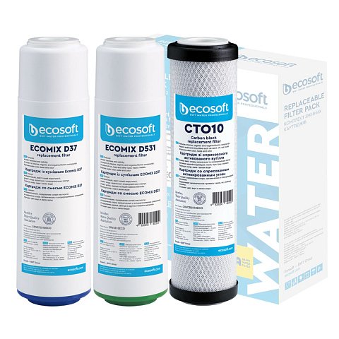 Улучшенный набор картриджей Ecosoft CRV3ECO для проточных фильтров - фото