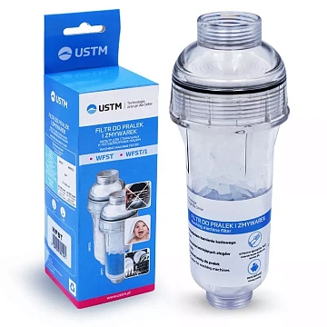 Фильтр от накипи для стиральных машин USTM WFST G3/4'' 35°C 5bar неразборной (с кристаллами полифосфата) - фото