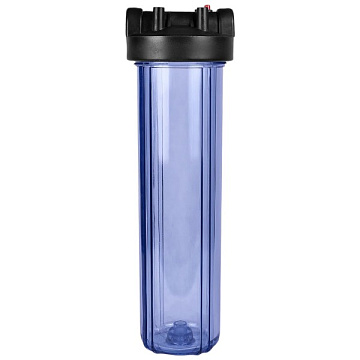 Магистральный фильтр для воды Aqualite FH20BB G1'' 45°C 8bar прозрачный (с картриджем 5mcr) - фото