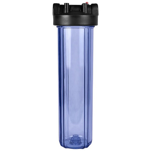 Магистральный фильтр для воды Aqualite FH20BB G1'' 45°C 8bar прозрачный (с картриджем 5mcr) - фото