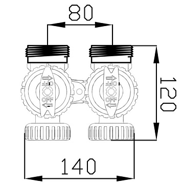 Байпасний вентиль клапана Сlack WS1BYPASS 1/1,25' - фото