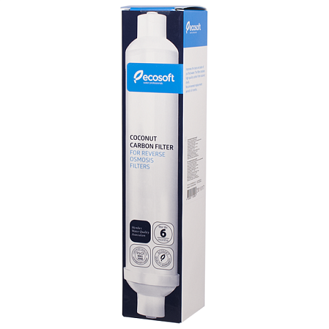 Угольный постфильтр Ecosoft для фильтров обратного осмоса (CHV2010ECOPKG) (трубка 1/4'') - фото