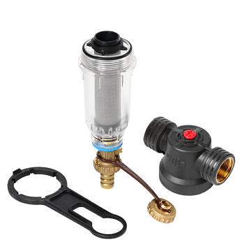 Самопромывающийся фильтр Ecosoft SAN 3/4'' 45°C 8bar с картриджем 250мкр из нержавеющей стали FFNS2P1502 - фото