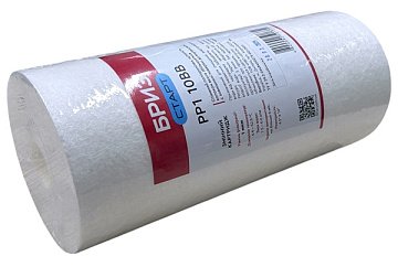 Картридж поліпропіленовий БРИЗ Старт PP1 10BB Ø108x255мм 1mcr 45°C (очищення від механічних домішок) - фото