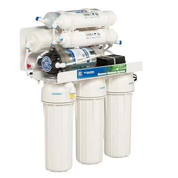 Фильтр обратного осмоса с помпой Aquafilter RO7-75P (FRO5MPA) RP75139715 с мембраной 75GPD минерализатором Aimro и Aifir - фото