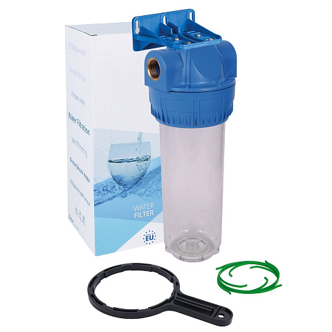 Магистральный фильтр для воды Aquafilter FHPR34-3B G3/4'' (латунь) 10'' 45°C 6bar (без картриджа) - фото