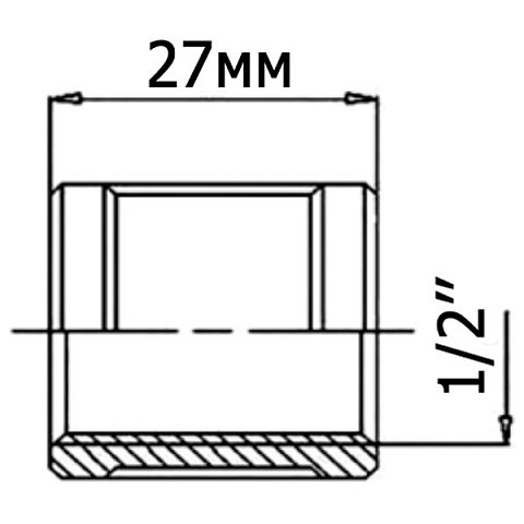 Муфта General Fitings 1/2''ВР - фото