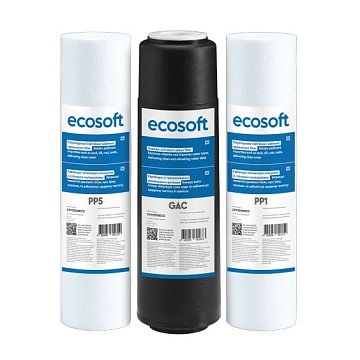 Комплект картриджів Ecosoft 1-2-3 для фільтрів зворотного осмосу CPV3ECOSTD - фото