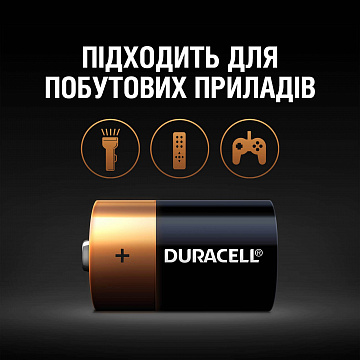 Щелочные батарейки Duracell Basic D (LR20) MN1300 2шт - фото