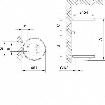 Бойлер Gorenje GBF-80/UA (сухий тен) - фото