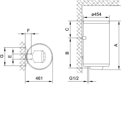 Бойлер Gorenje GBF-80/UA (сухий тен) - фото