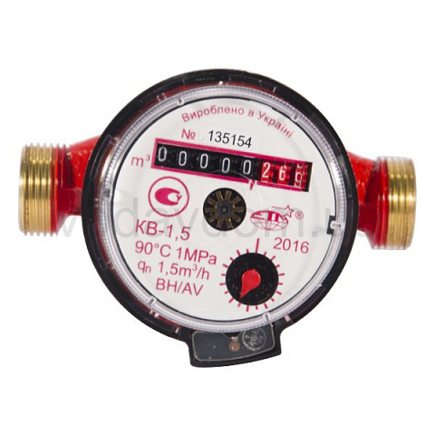 Квартирный счетчик горячей воды ETM KB-1,5 ГВ 1/2'' 110мм - фото
