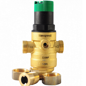 Редуктор понижения давления Resideo (Honeywell) D06F-1/2B DN15 16бар 70°C с фильтром - фото