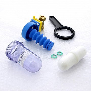 Фільтр від накипу дозуючий ATLAS DOSAPLUS 4 (поворотна група)  Ø1/2" (латунь) + 2 картриджи (пом`якшення) RE4050214 - фото