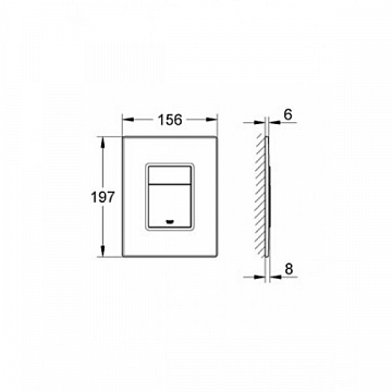 Смывная клавиша Grohe Skate Cosmopolitan глянцевый хром (38732000) - фото
