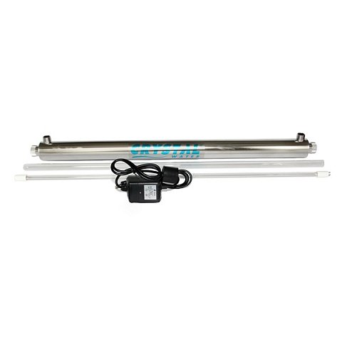 УФ установка для обеззараживания воды Crystal UV-10GPM 2200л/час 35Вт G3/4'' 40°C 6bar (ультрафиолетовая лампа) - фото