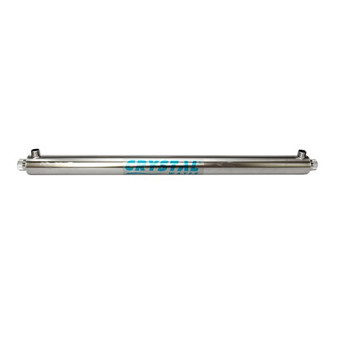 УФ установка для обеззараживания воды Crystal UV-12GPM 2700л/час 55Вт G3/4'' 40°C 6bar (ультрафиолетовая лампа) - фото