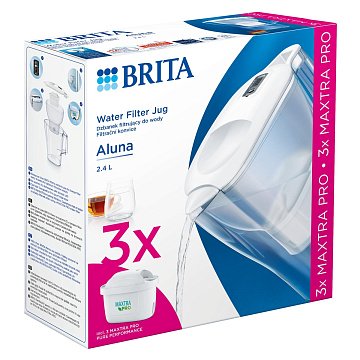 Фильтр-кувшин Brita Aluna MXpro 2,4/1,4л белый + 3 картриджа - фото
