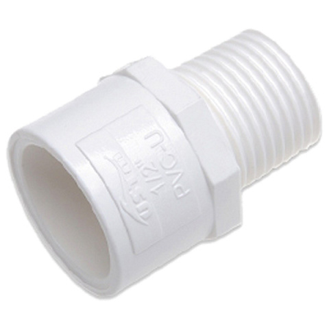 Муфта с наружной резьбой ПВХ USTM 1/2'' (30405) - фото