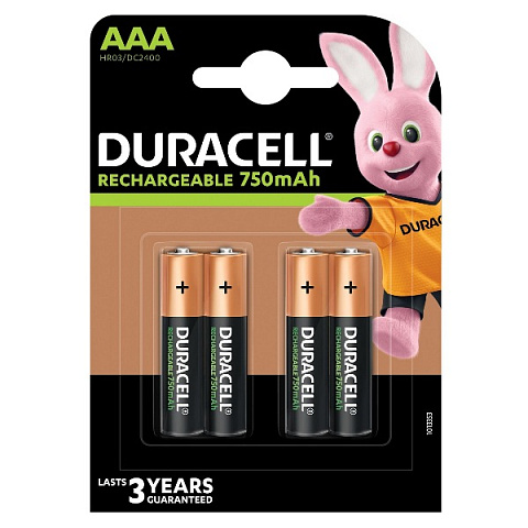 Аккумулятор Duracell Recharge AAA 750 мА·ч 4 шт - фото