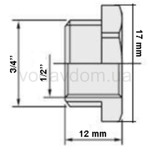 Муфта редукционная Valtec VT581 1/2''- 3/4'' - фото