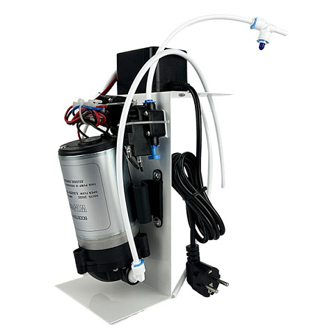 Помпа для обратного осмоса WZ-P6005 24V 0,65л/мин 40°C в сборе на кронштейне (для мембран 50-75GPD) - фото