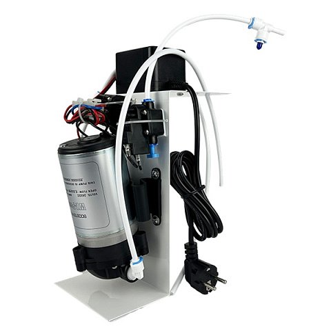 Помпа для зворотного осмосу WZ-P6005 24V 0,65л/хв 40°C в сборі на кронштейні (для мембран 50-75GPD) - фото