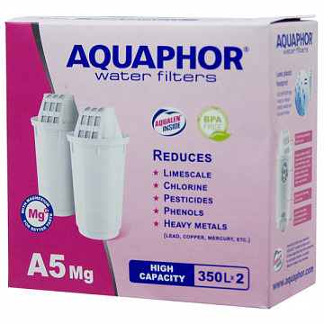 Картридж для кувшина Аквафор А5 (Mg+) (комплект из 2-х штук) - фото