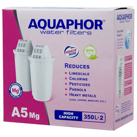 Картридж для кувшина Аквафор А5 (Mg+) (комплект из 2-х штук) - фото