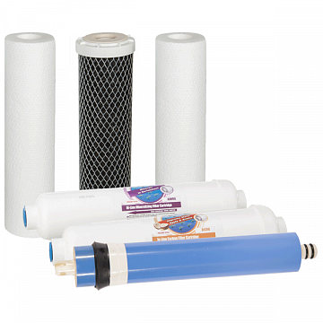 Набор картриджей Aquafilter RO6 (1-2-3-4-5-6) для обратного осмоса с минерализатором - фото