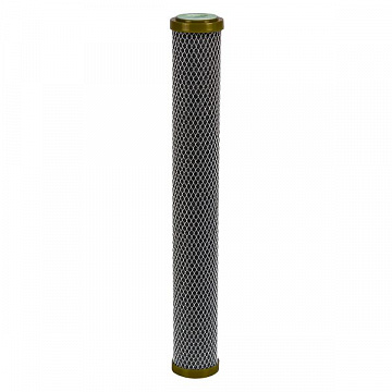 Картридж із пресованим кокосовим вугіллям Aquafilter FCCBL-L-G Ø70x500мм 45°C (очищення від хлору та органічних забруднень) - фото
